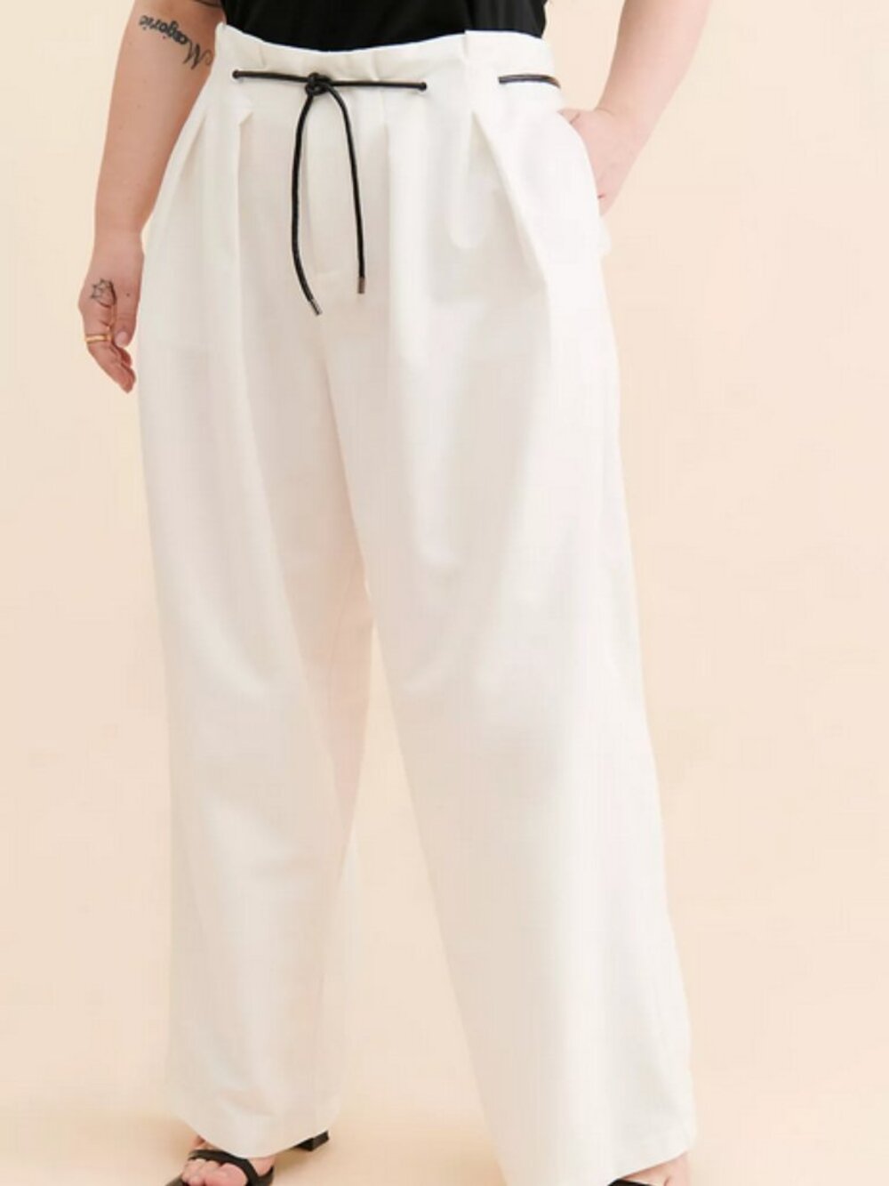 Eloquii Wide leg tie waist Summer Pant